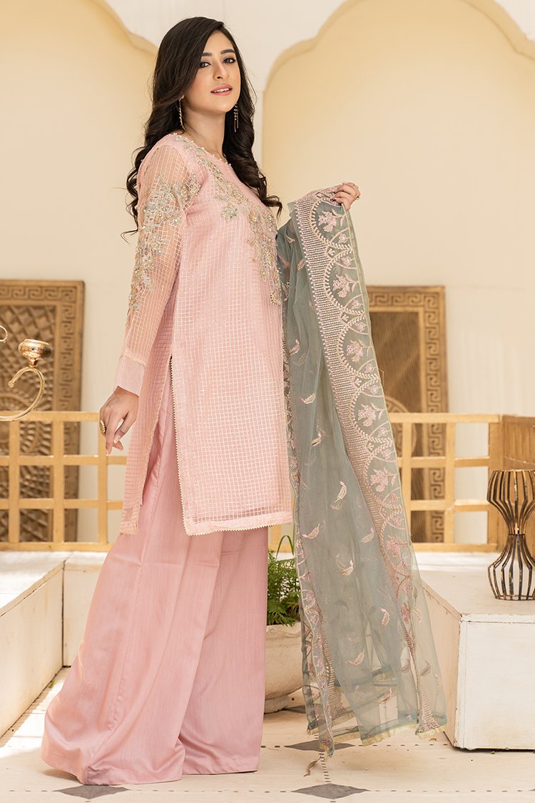 Picture of Ellena - 3-PC Stitched Organza Suit - Available at Raja Sahib
