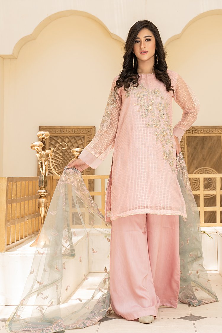 Picture of Ellena - 3-PC Stitched Organza Suit - Available at Raja Sahib