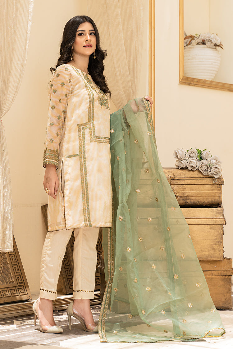 Picture of Ellena - Fancy Embroidered Formal Wear 3 Piece Suit - EV330 - Available at Raja Sahib