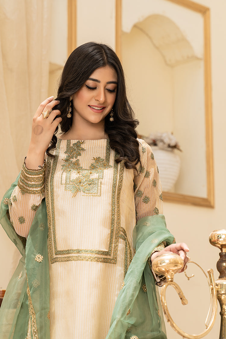 Picture of Ellena - Fancy Embroidered Formal Wear 3 Piece Suit - EV330 - Available at Raja Sahib