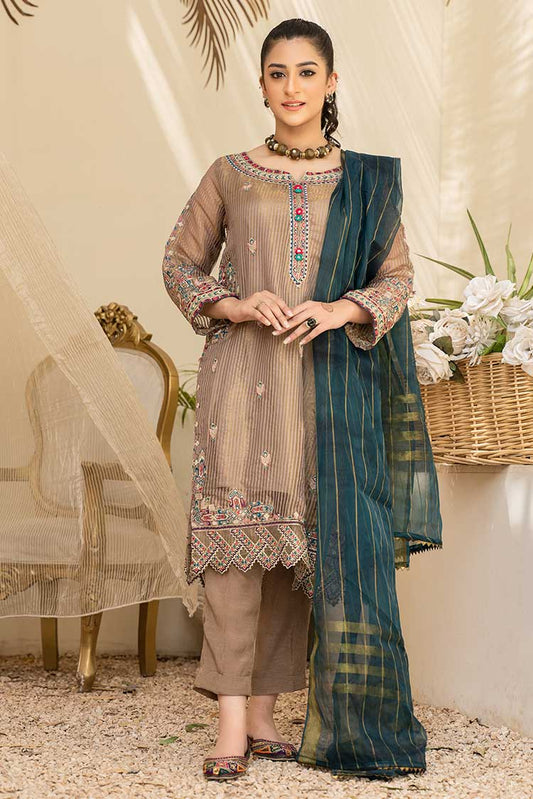 Picture of Ellena - 2-PC Stitched Organza Suit - Available at Raja Sahib
