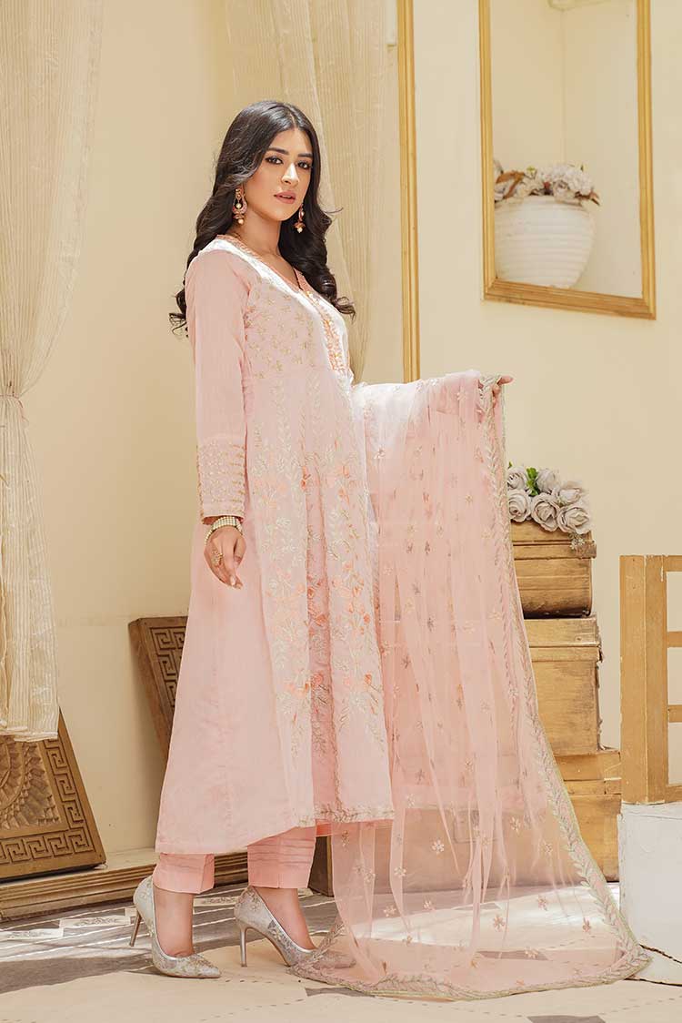 Picture of Ellena - 3-PC Stitched Paper Cotton Suit - Available at Raja Sahib