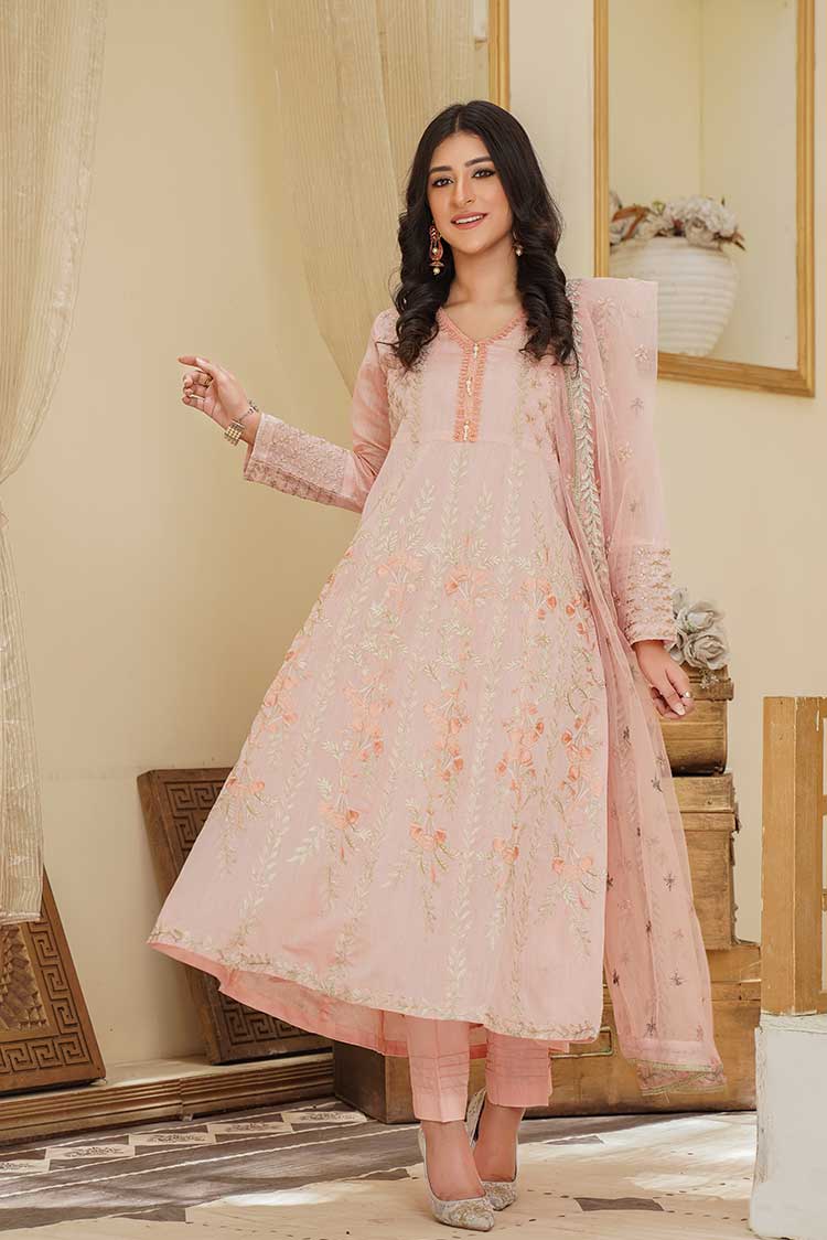 Picture of Ellena - 3-PC Stitched Paper Cotton Suit - Available at Raja Sahib