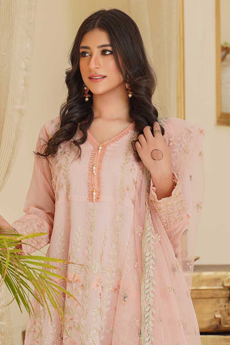 Picture of Ellena - 3-PC Stitched Paper Cotton Suit - Available at Raja Sahib