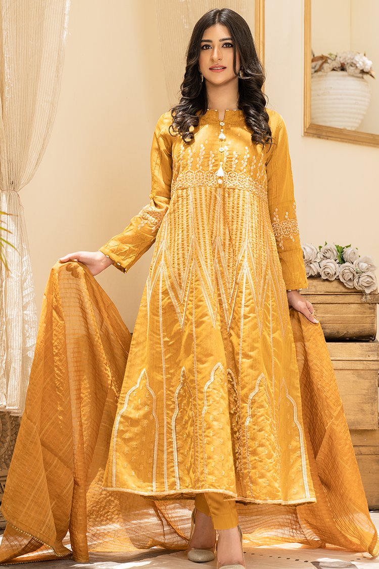 Picture of Ellena - 3-PC Stitched Paper Cotton Suit - Available at Raja Sahib