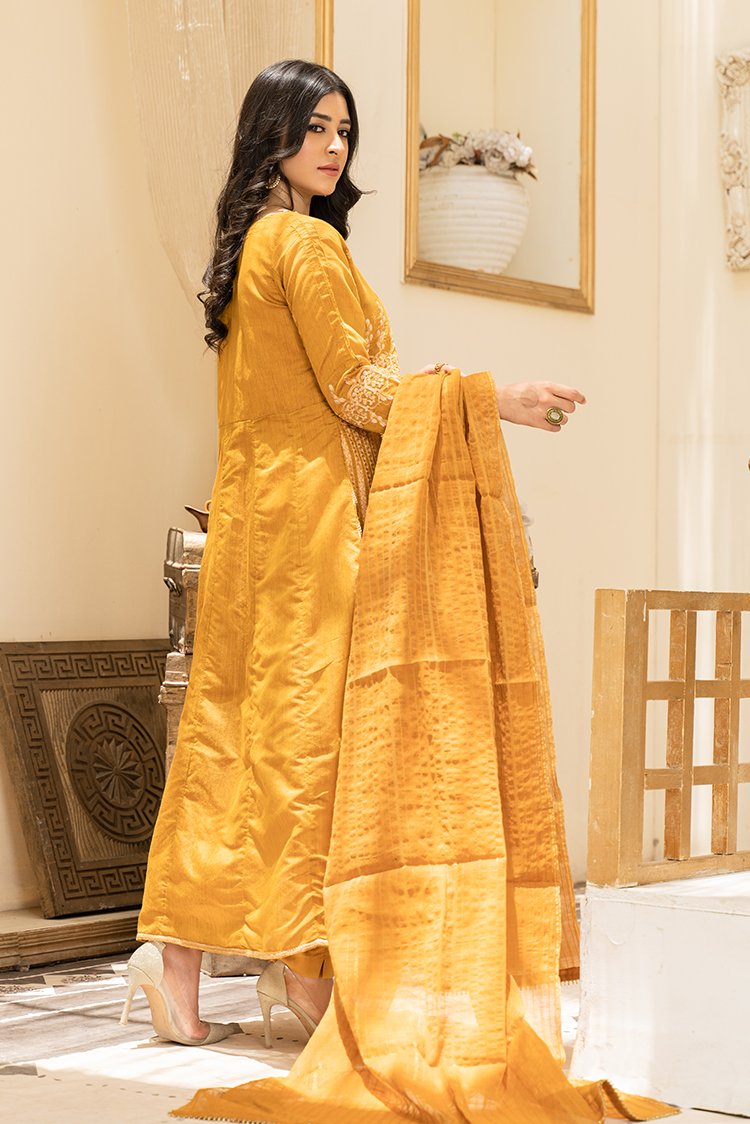Picture of Ellena - 3-PC Stitched Paper Cotton Suit - Available at Raja Sahib