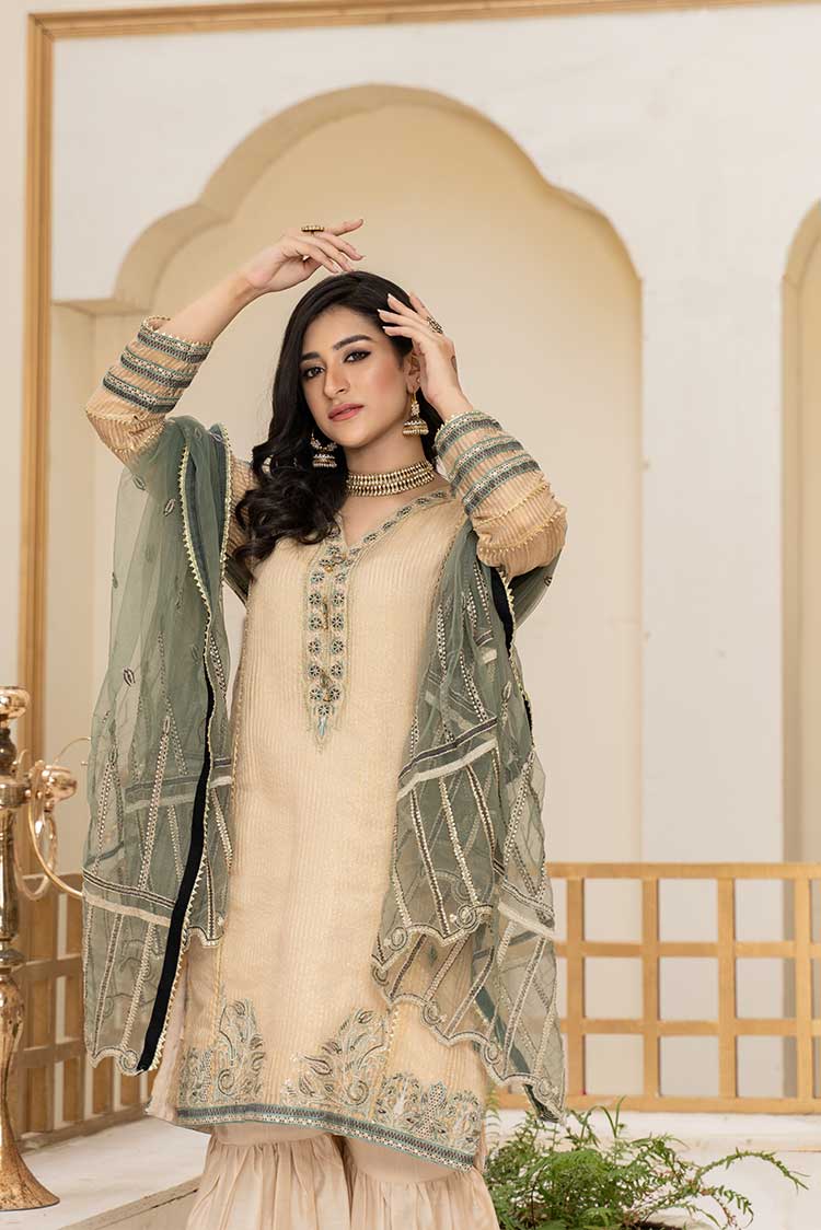 Picture of Ellena - Embroidered Organza 3-PC Suit - Available at Raja Sahib