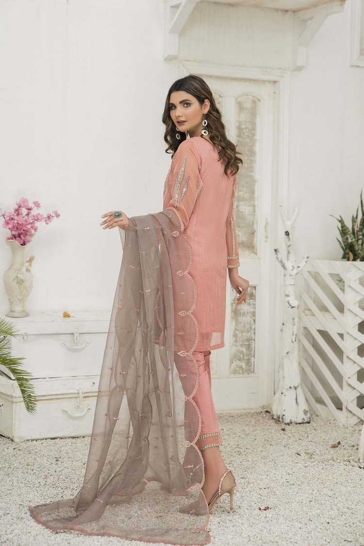 Picture of Ellena - 3-PC Stitched Cotton Net Suit - Available at Raja Sahib