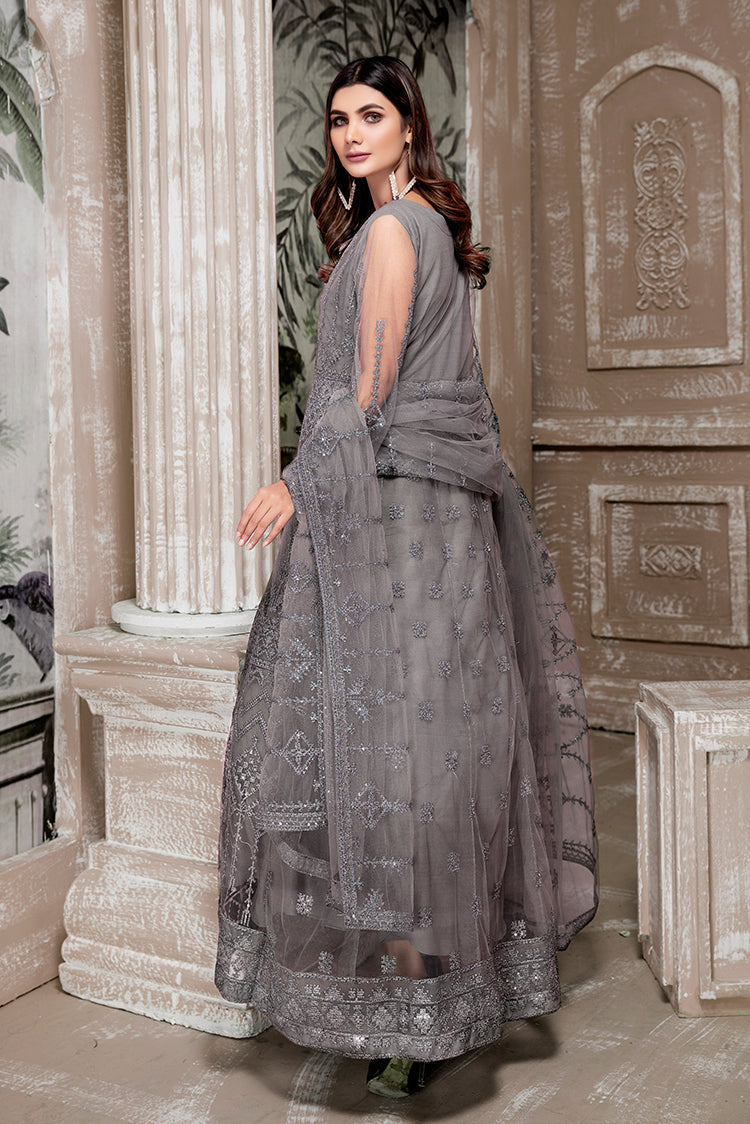Picture of Ellena - Embroidered Net Maxi Dress - Available at Raja Sahib
