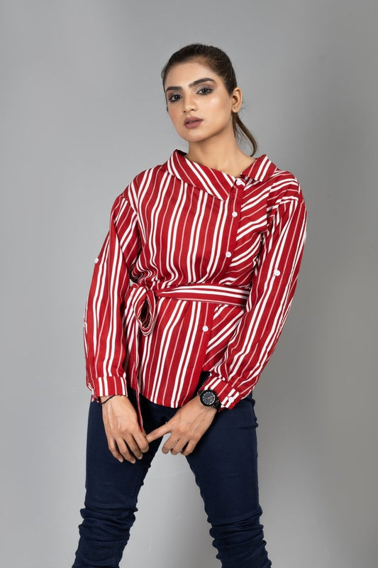 Picture of Ellena - Full Sleeves Printed Top - Available at Raja Sahib