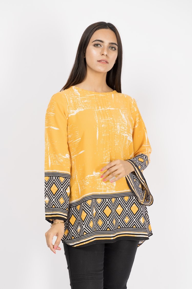 Picture of Printed Georgette Top - Available at Raja Sahib