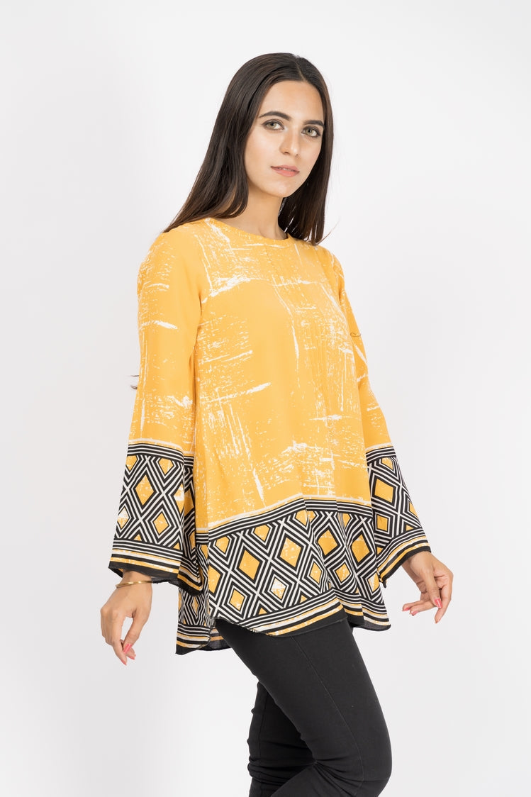 Picture of Printed Georgette Top - Available at Raja Sahib