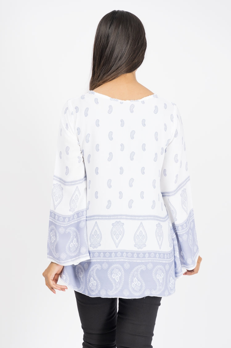 Picture of Ellena - Printed Georgette Top - Available at Raja Sahib