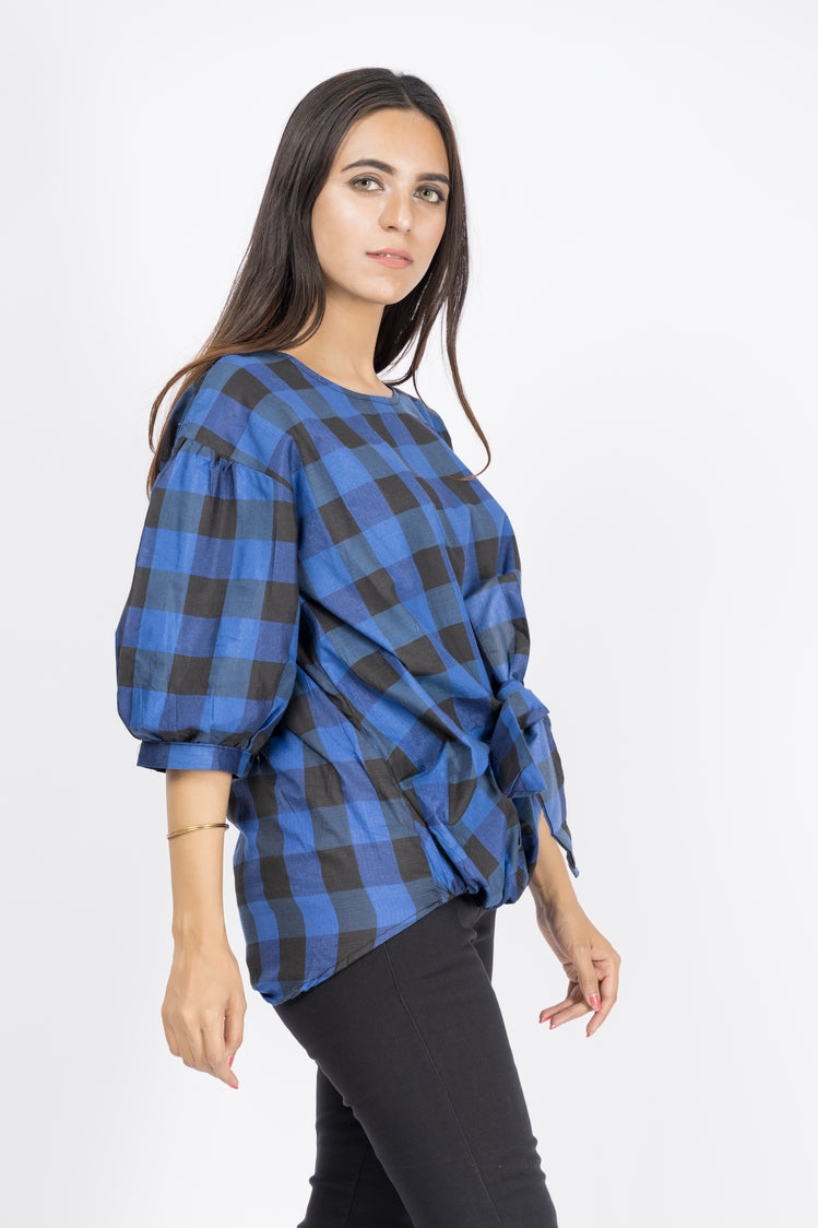 Picture of Ellena - Printed Georgette Top - Available at Raja Sahib