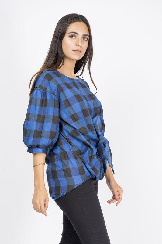 Picture of Ellena - Printed Georgette Top - Available at Raja Sahib