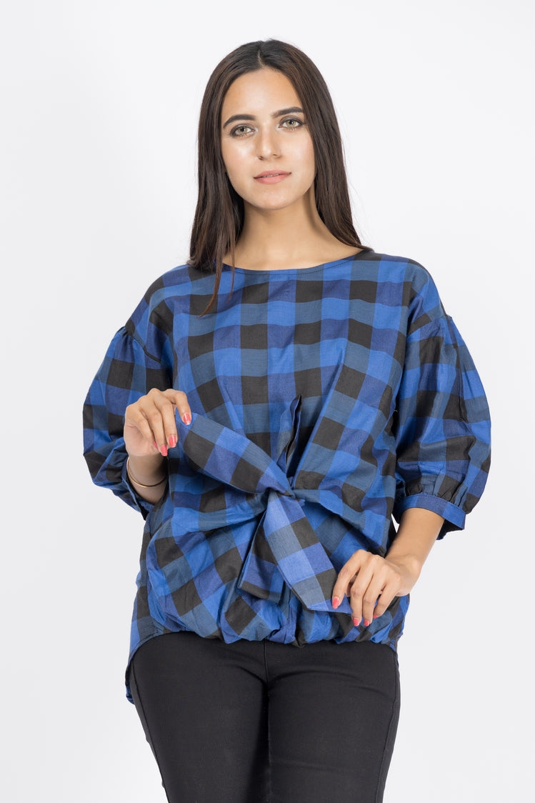 Picture of Ellena - Printed Georgette Top - Available at Raja Sahib