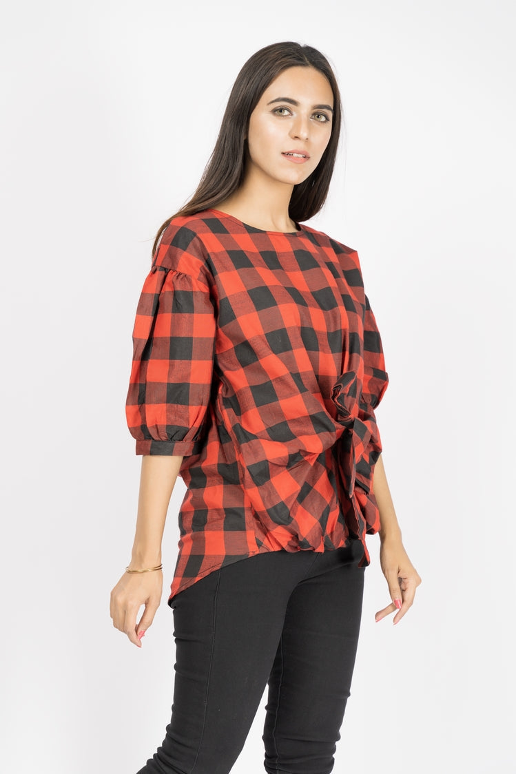 Picture of Ellena - Printed Georgette Top - Available at Raja Sahib