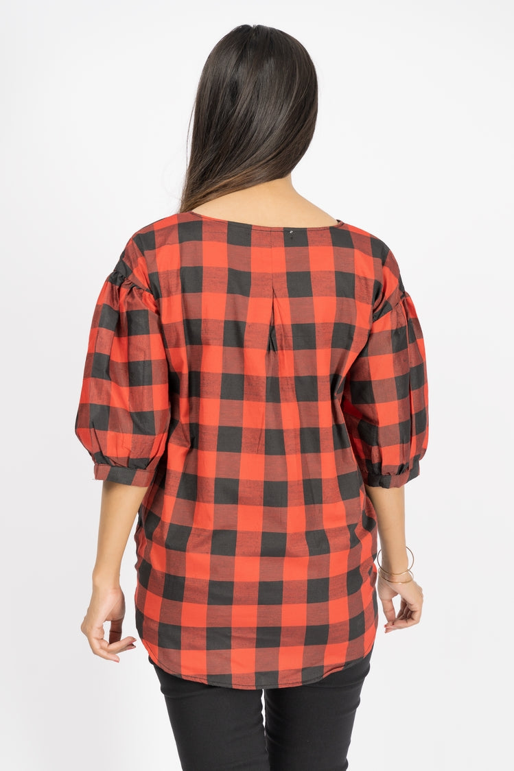 Picture of Ellena - Printed Georgette Top - Available at Raja Sahib