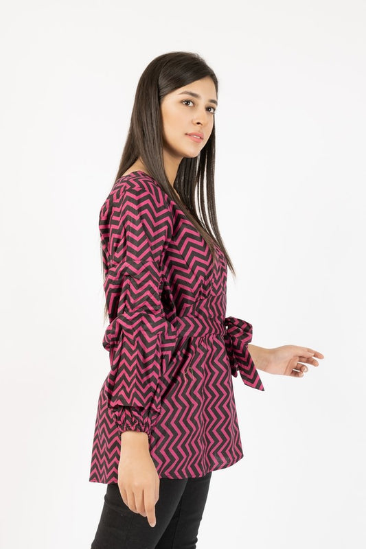 Picture of Ellena - 100% Cotton Western Top - Available at Raja Sahib