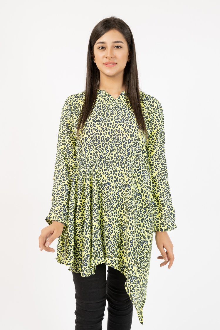 Picture of Ellena - Printed Georgette Top - Available at Raja Sahib