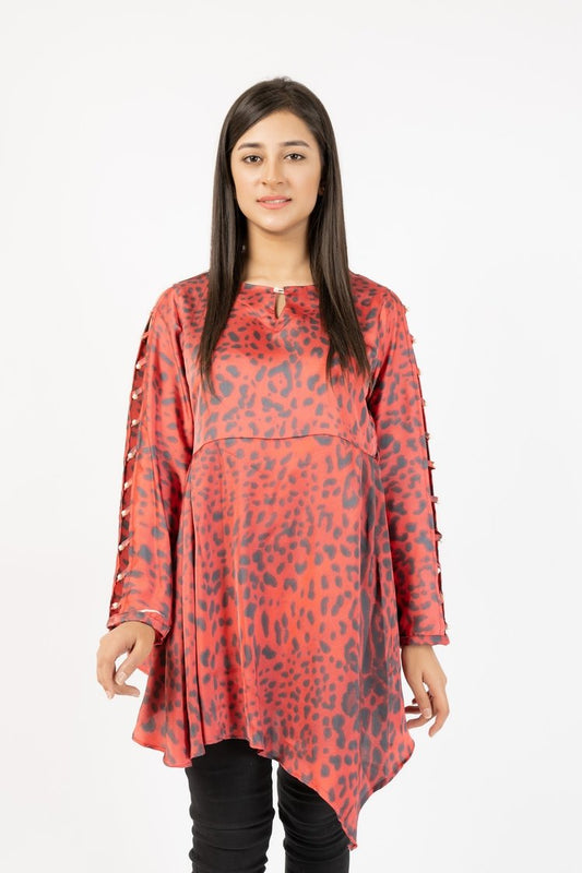 Picture of Ellena - Printed Georgette Top - Available at Raja Sahib