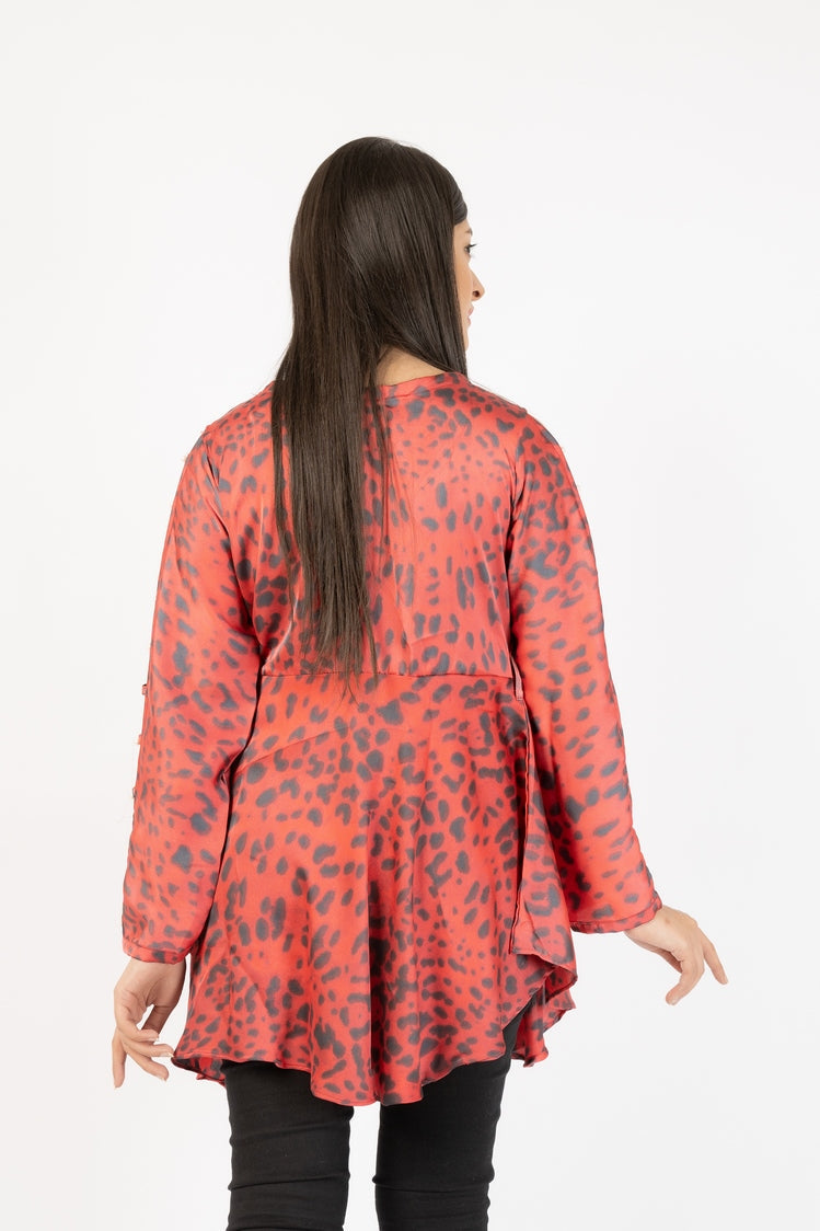 Picture of Ellena - Printed Georgette Top - Available at Raja Sahib