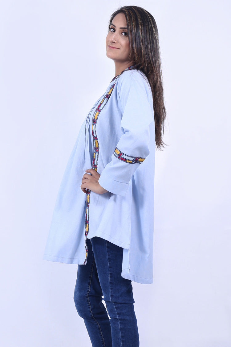 Picture of Ellena - Embroidered Cotton Top - Available at Raja Sahib