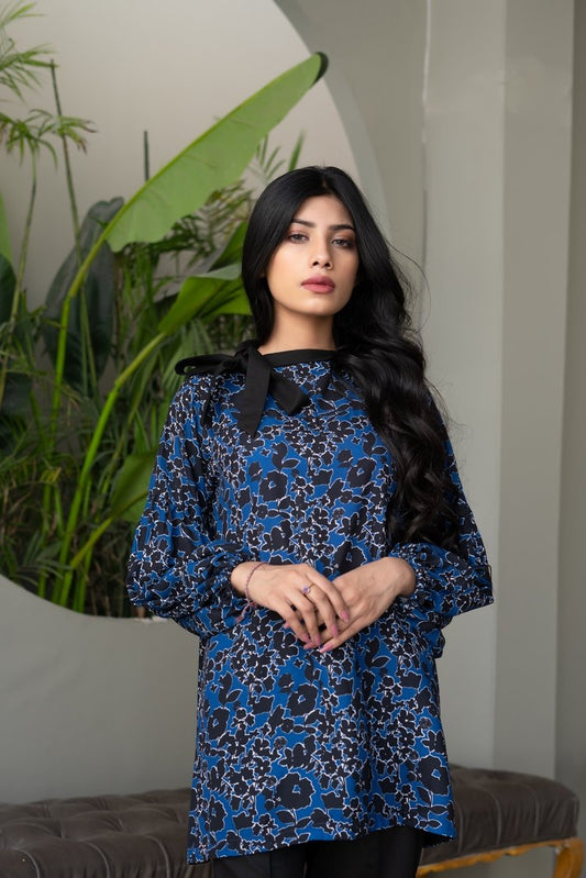 Picture of Ellena - Printed Georgette Top - Available at Raja Sahib
