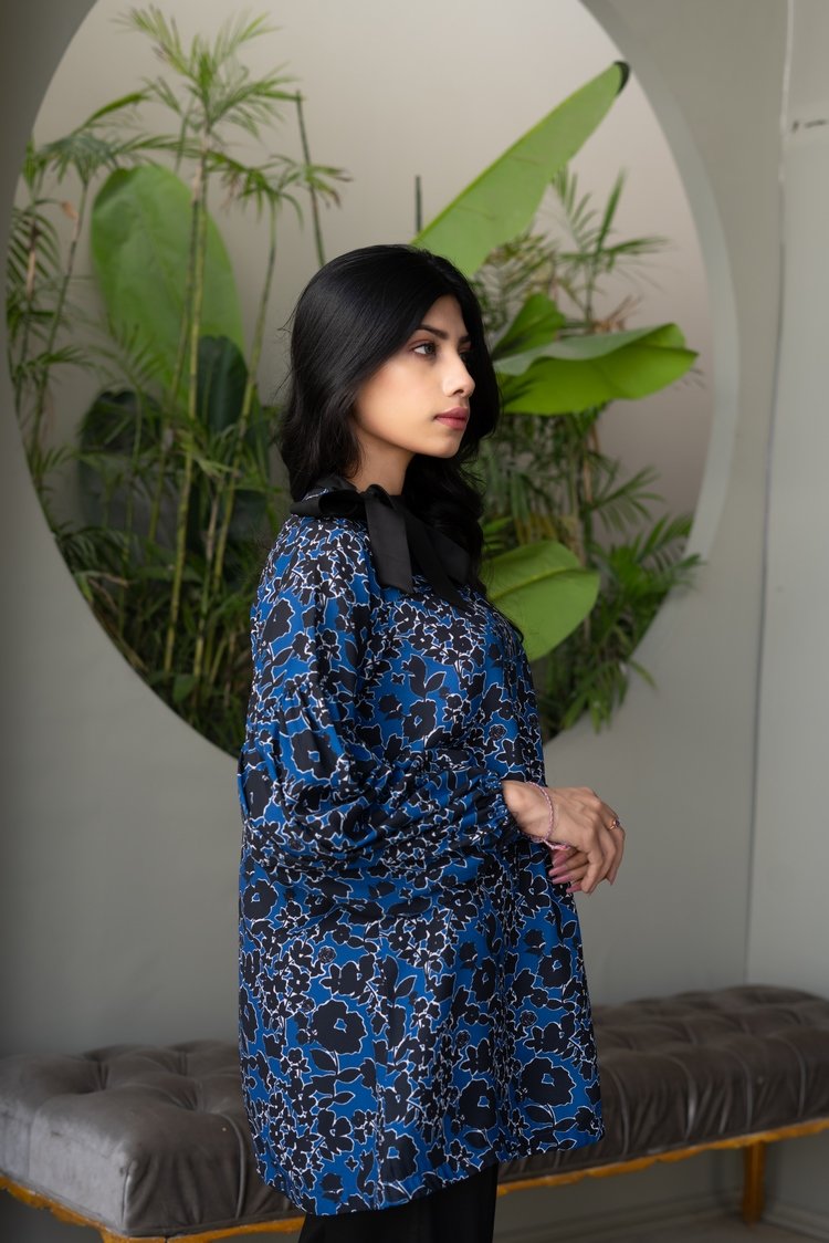 Picture of Ellena - Printed Georgette Top - Available at Raja Sahib