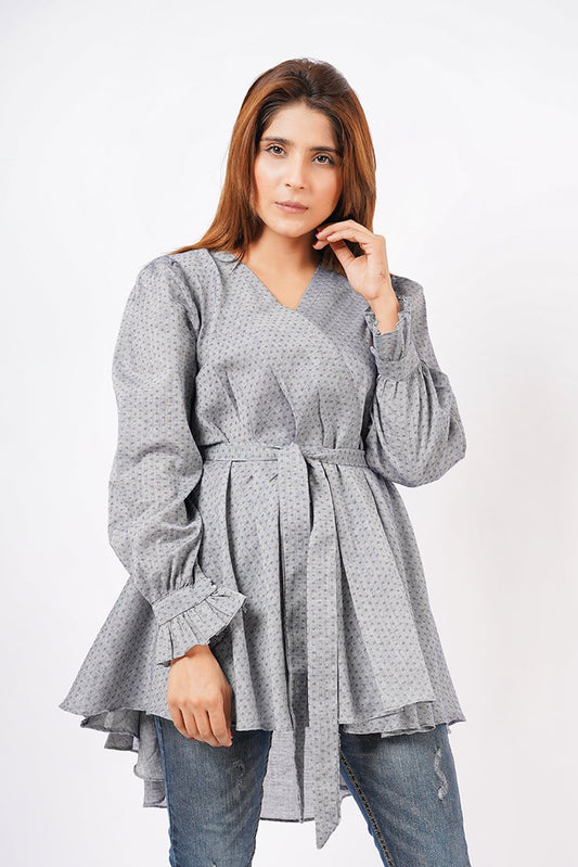 Picture of Ellena - Textured Cotton Top - Available at Raja Sahib