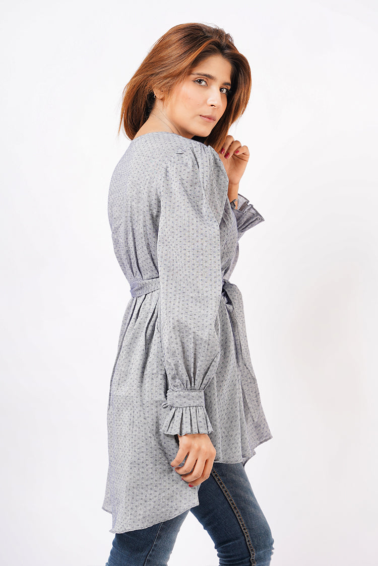 Picture of Ellena - Textured Cotton Top - Available at Raja Sahib