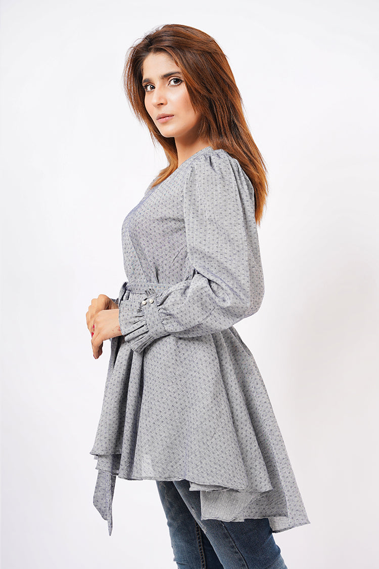 Picture of Ellena - Textured Cotton Top - Available at Raja Sahib