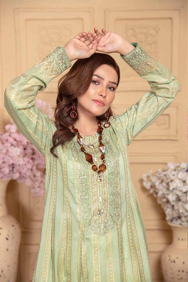 Picture of Ellena - Embroidered Jacquard Shirt - Available at Raja Sahib