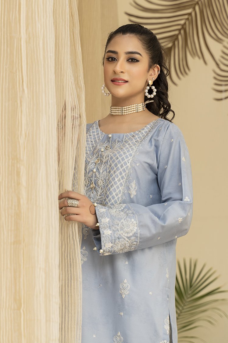 Picture of Ellena - 1-PC Stitched Jacquard Kurti - Available at Raja Sahib