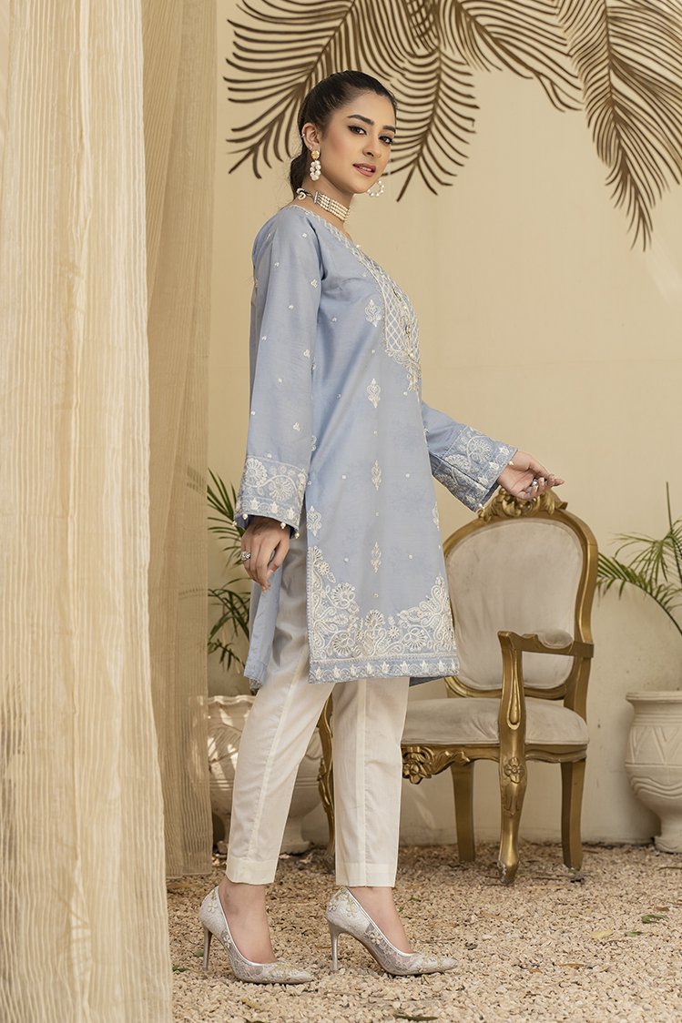 Picture of Ellena - 1-PC Stitched Jacquard Kurti - Available at Raja Sahib