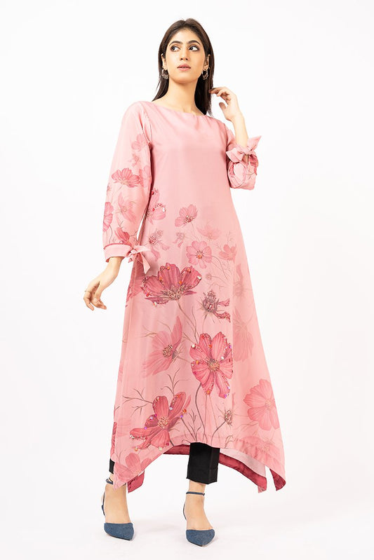 Picture of Ellena - Digital Printed Soft Crepe Long Shirt - Available at Raja Sahib