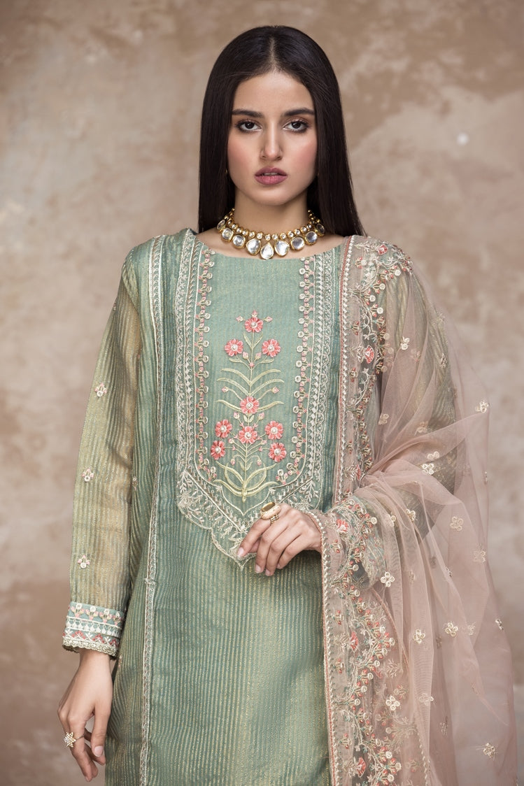 Picture of Ellena - 3-PC Stitched Embroidered Organza Suit - Available at Raja Sahib