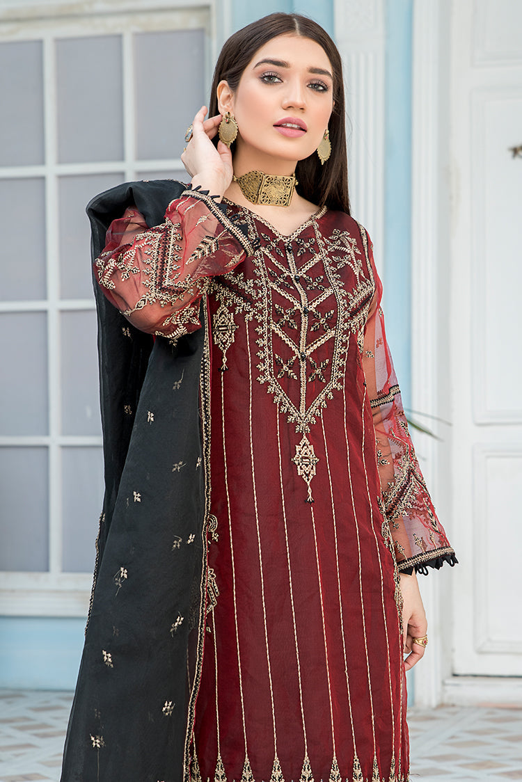 Picture of Ellena - 3-PC Stitched Organza Suit - Available at Raja Sahib