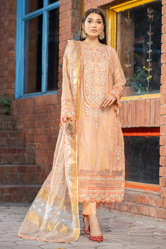 Picture of Ellena - 3-PC Stitched Organza Suit - Available at Raja Sahib