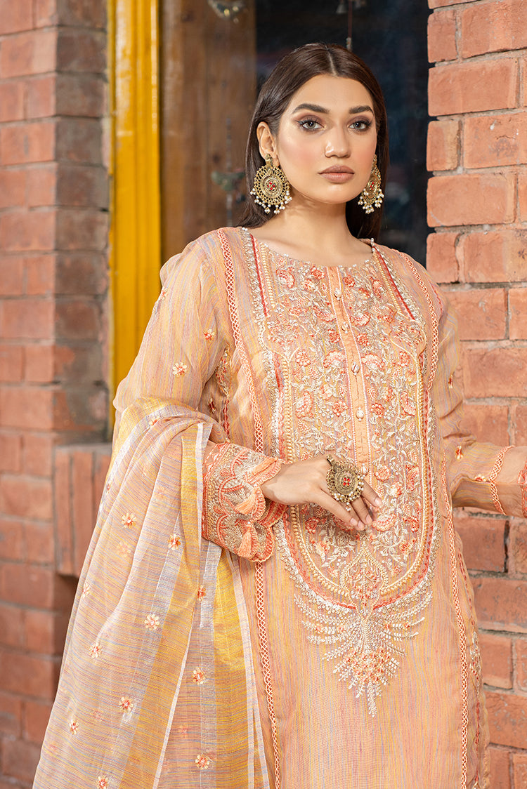 Picture of Ellena - 3-PC Stitched Organza Suit - Available at Raja Sahib