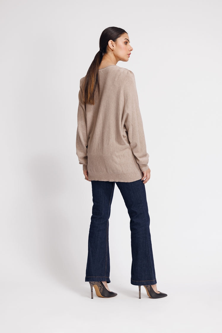 Picture of Ellena - Round Neck Pullover Sweater - Available at Raja Sahib