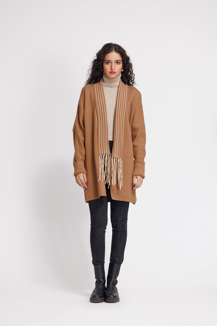 Picture of Ellena - V-Neck Cardigan Sweater - Available at Raja Sahib