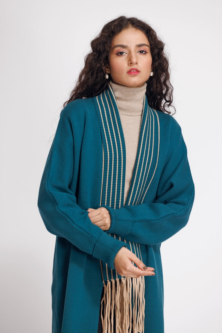 Picture of Ellena - V-Neck Cardigan Sweater - Available at Raja Sahib