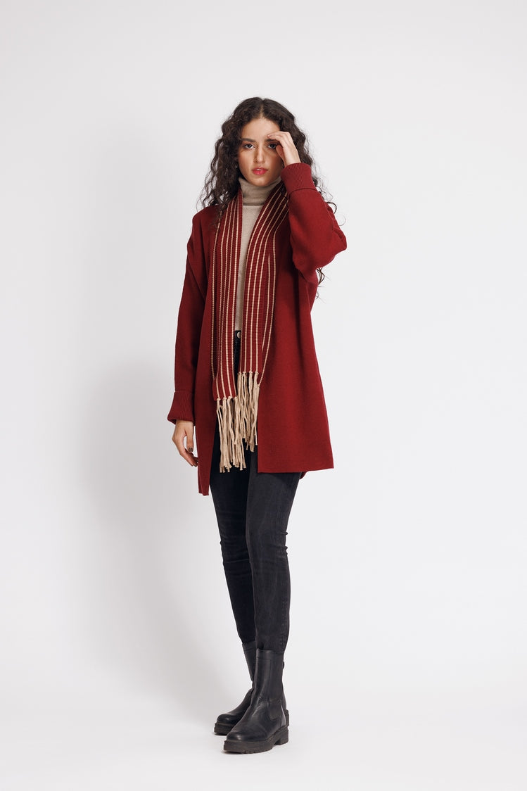 Picture of Ellena - V-Neck Cardigan Sweater - Available at Raja Sahib