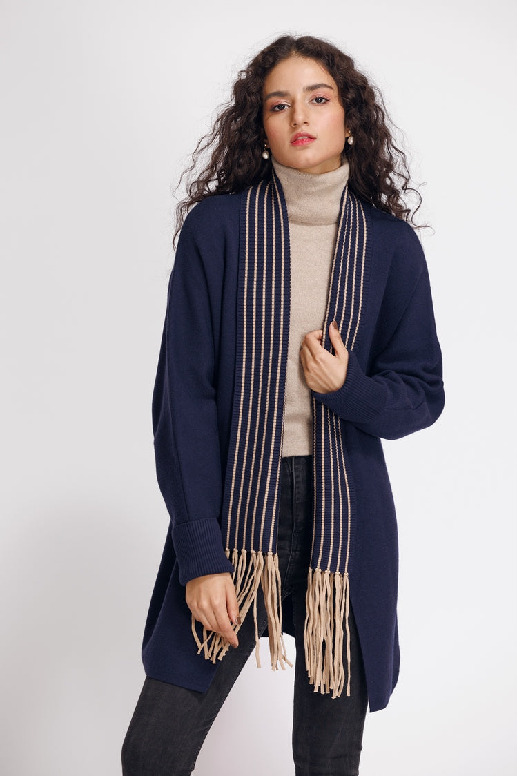 Picture of Ellena - V-Neck Cardigan Sweater - Available at Raja Sahib
