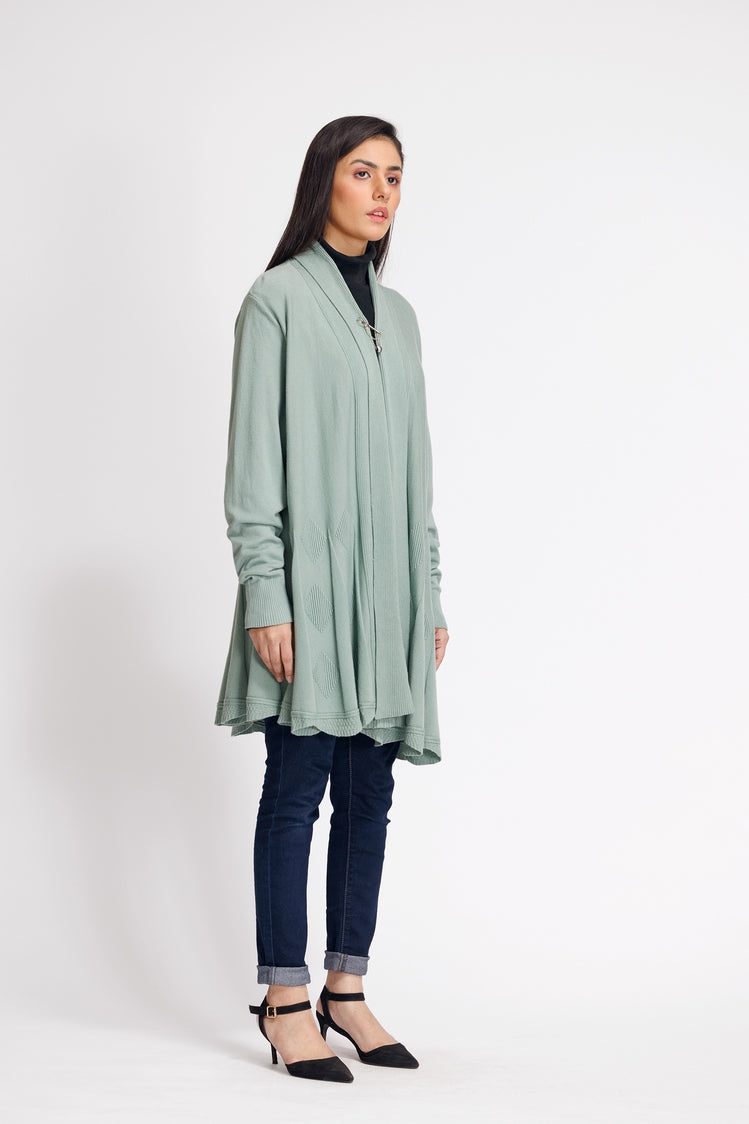 Picture of Ellena - V-Neck Cardigan Sweater - Available at Raja Sahib