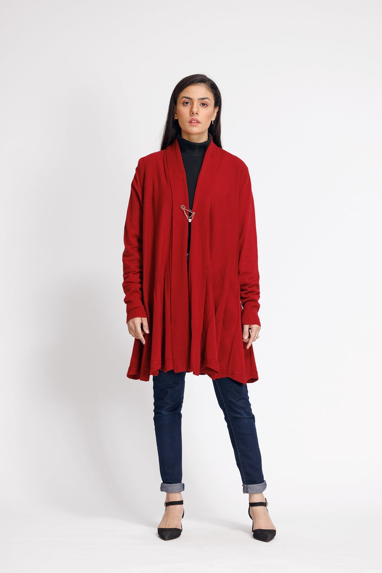 Picture of Ellena - V-Neck Cardigan Sweater - Available at Raja Sahib