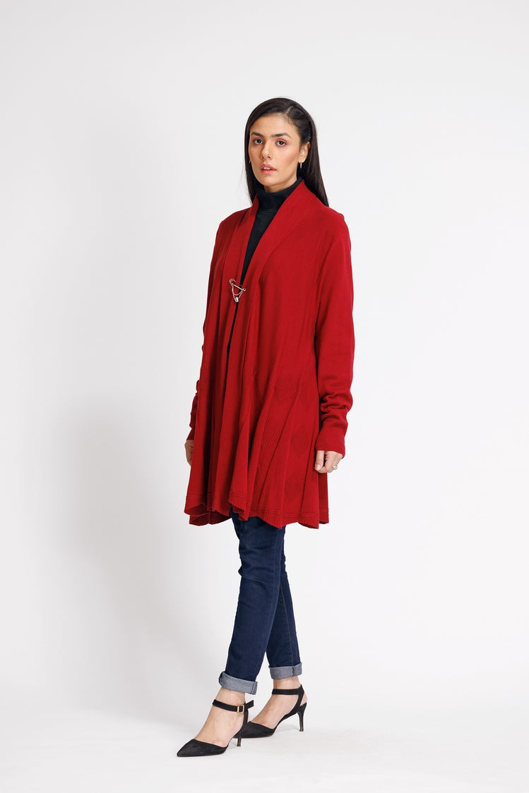 Picture of Ellena - V-Neck Cardigan Sweater - Available at Raja Sahib