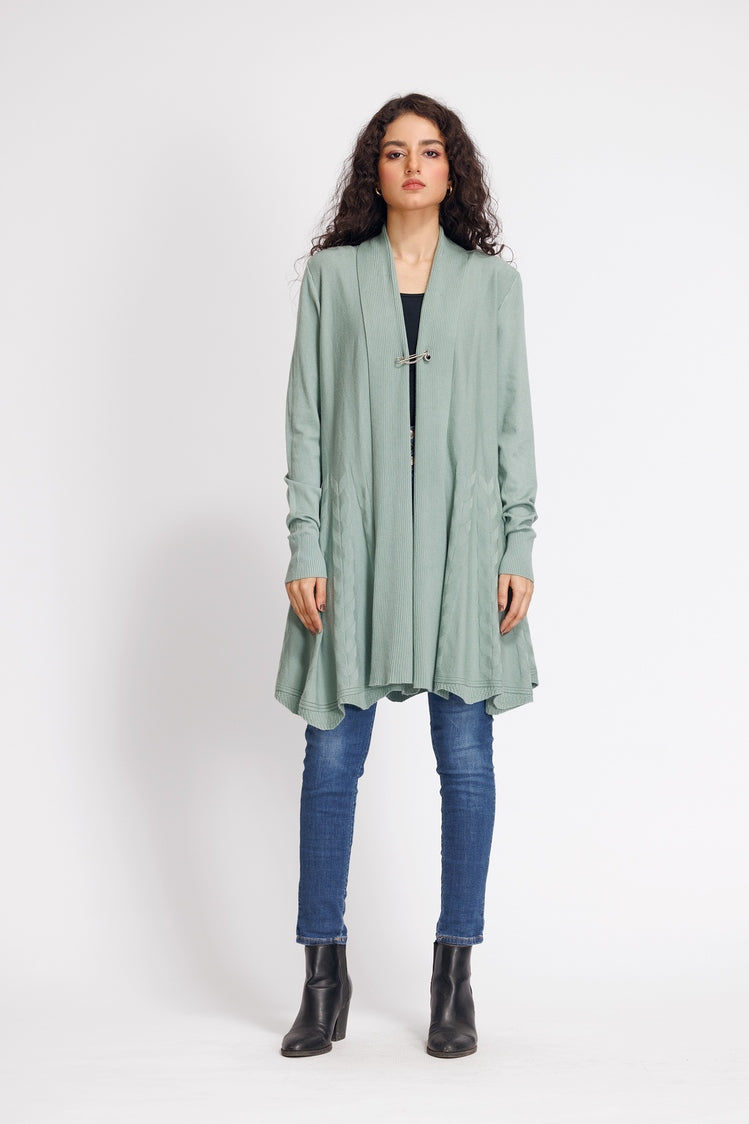 Picture of Ellena - V-Neck Cardigan Sweater - Available at Raja Sahib