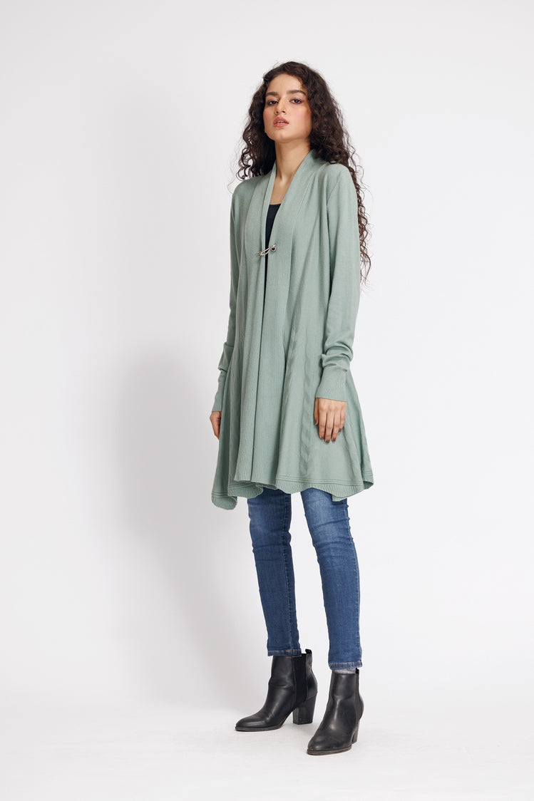 Picture of Ellena - V-Neck Cardigan Sweater - Available at Raja Sahib